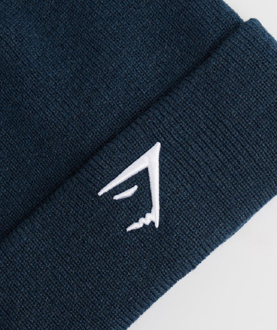 Gymshark Sharkhead Beanie Accessories Šeširi Tamnoplave | HR 2089GSO